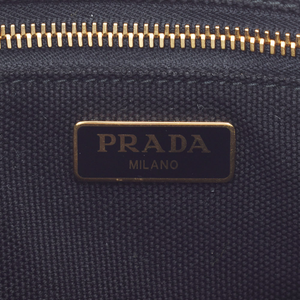 Prada Black Natural Canvas Pouch - Picture 11 of 11